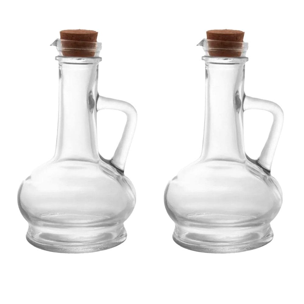 Kit 2 Galheteiros de Azeite Vinagre Molhos Vidro com Tampa 250ml