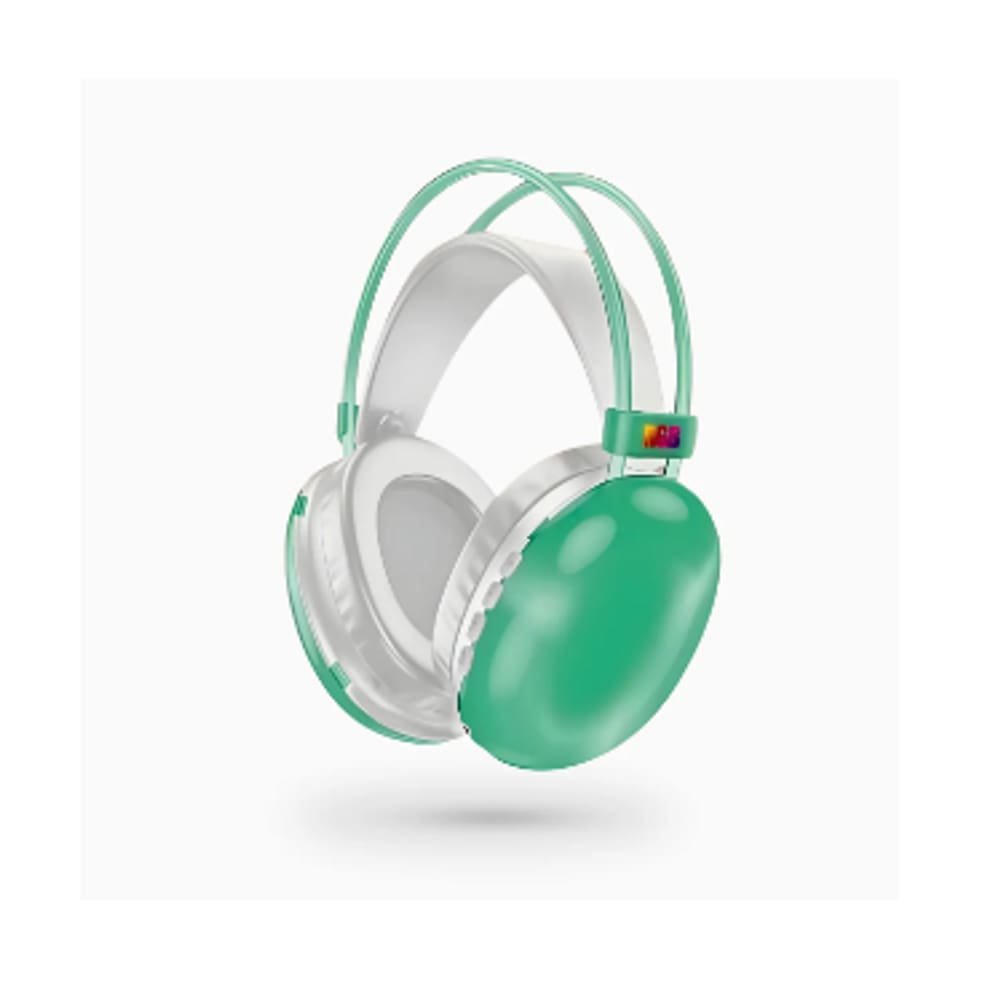 Fone De Ouvido Verde Sem Fio Bluetooth V5.3 Com LED