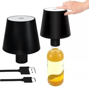 Luminaria Abajur de Garrafa Mesa Led Recarregavel Iluminaçao Decoraçoa Mesinha Escrivaninha