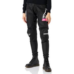 Calças de motocross Alpinestars Fluid Stella Preta/Rosa Fluo 28