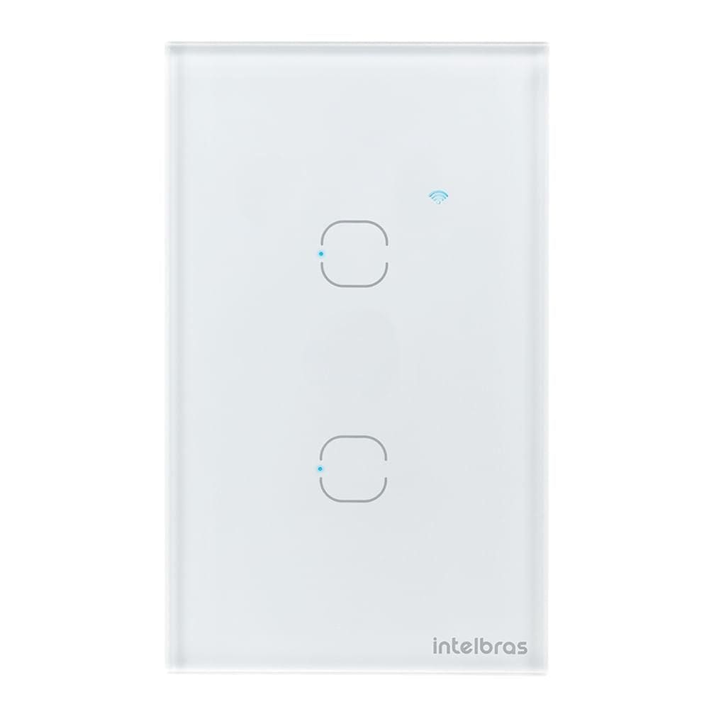 Interruptor Smart Touch Wi-Fi Izy com 2 Teclas Branco - Intelbras - EWS 1002