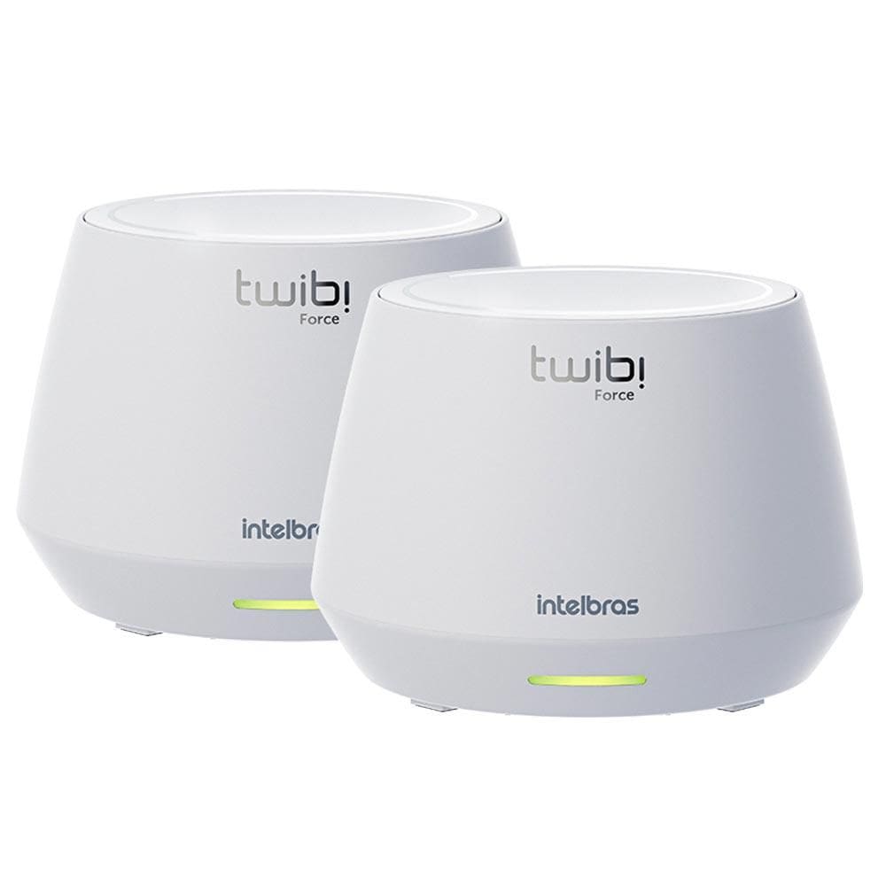 Roteador Mesh Twibi Force AX 1500 Intelbras Wi-Fi 6, Suporta Até 600MB Cobertura Até 280m², Até 128 Dispositivos, 2