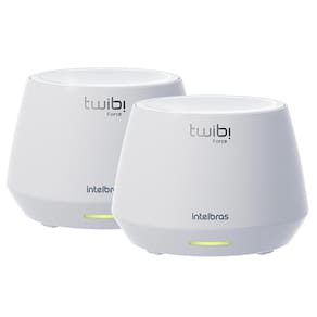 Roteador Mesh Twibi Force AX 1500 Intelbras Wi-Fi 6, Suporta Até 600MB Cobertura Até 280m², Até 128 Dispositivos, 2