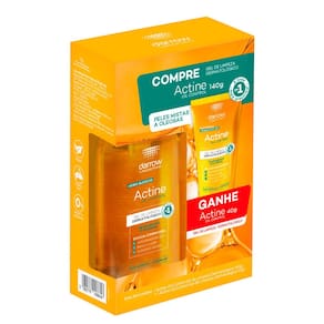 Kit Actine Oil Control Gel de Limpeza Dermatológico 140g e Ganhe Actine Oil Control 40g