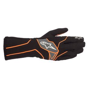 Luvas de karting Alpinestars Tech-1 K V2 Tamanho XL Preta/Laranja
