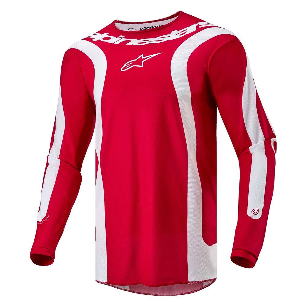 Jersey Alpinestars Fluid Lurv Mars vermelho/branco para homens
