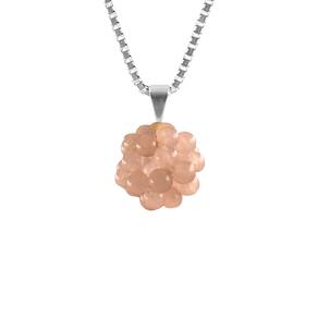 Pingente Prata Quartzo Rosa Colmeia Verdadeiro P. Vecchio