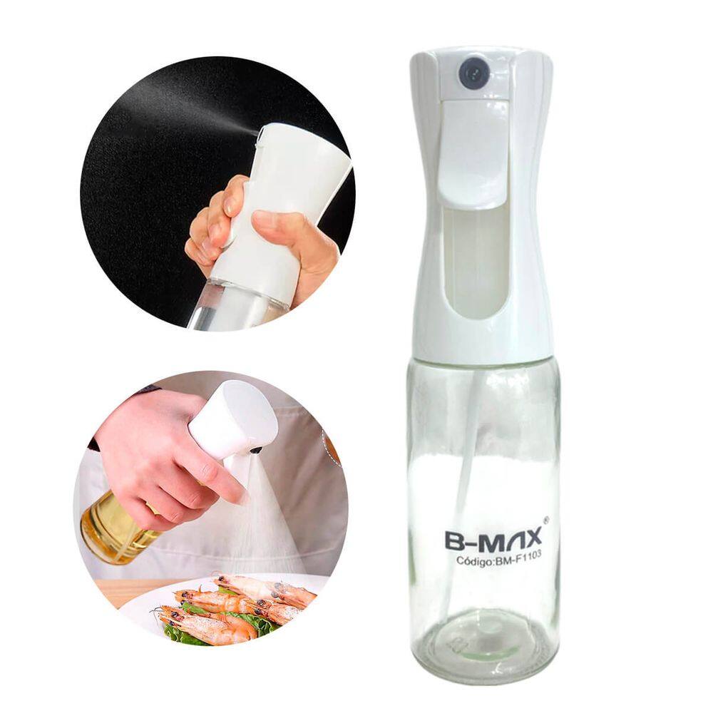 Borrifador Spray Dosador Pulverizador Azeite Vinagre deVidro(Branco)