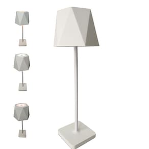 Luminaria Abajur Mesa 3 Tons Led Bateria Recarregavel USB Casa Trabalho Sala Quarto Recepçao Escritorio Iluminaçao Moderno Decorativo