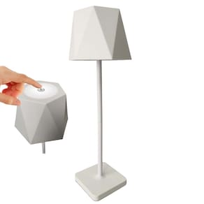 Luminaria Abajur Mesa LED 3 Tons Bateria Recarregavel USB Casa Quarto Sala Trabalho Escritorio Recepçao Iluminaçao Moderno Decorativo