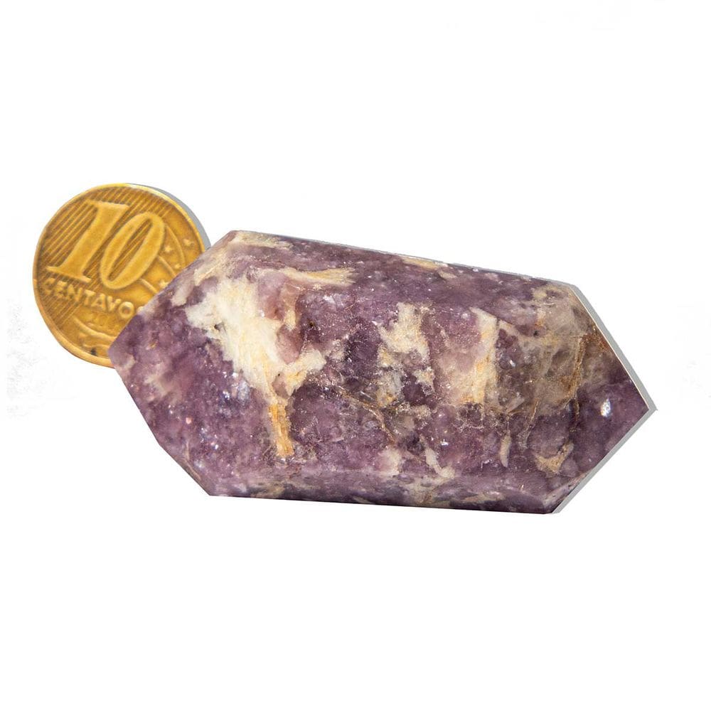 Biterminado Lepidolita Mica Sextavado 50 a 60mm Tipo B