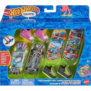 Conjunto de skate Hot Wheels Skate Tony Hawk 4 Fingerboards & Shoes