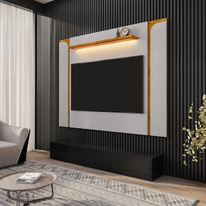 Painel TV 75 Polegadas Costa do Sol Off White Naturalle