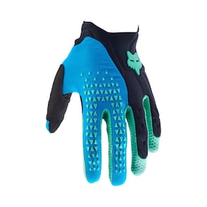 Luva de motocross Fox Racing PAWTECTOR PRETA/AZUL para adulto