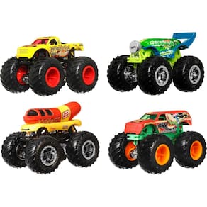 Toy Trucks Hot Wheels Monster Trucks, escala 1:64, pacote com 4