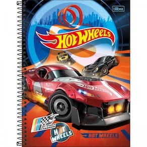 Caderno Univ. 80 Folhas 1 Matéria HotWheels Capa 4 - Tilibra
