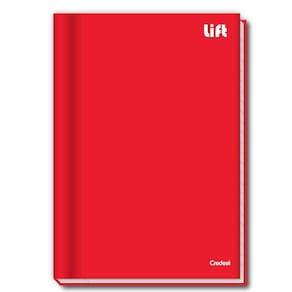 Kit C/5 Cadernos Brochura Universitário 96fl Lift Vermelho Credeal