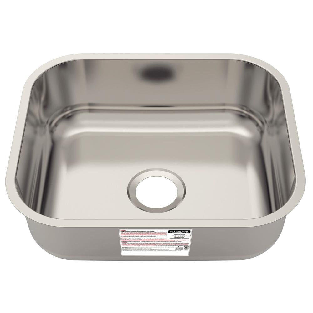 Cuba de Embutir Basic Aço Inox com Válvula e Sifão 40BL - Tramontina 94081/556