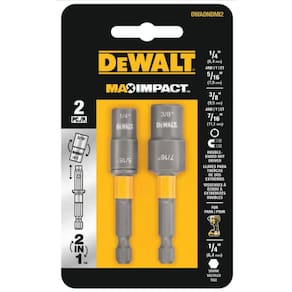 Nut Driver DEWALT MAX IMPACT em aço carbono de dupla extremidade (pacote com 2)