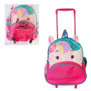 Mochila Infantil Com Rodinhas 14 Litros Unicórnio - Roxo
