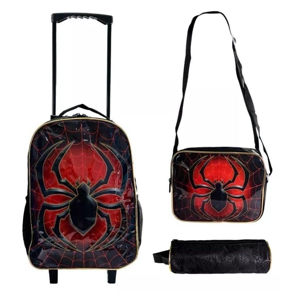 Kit Mochilete Lancheira Bolsinha Wincy Spider Un Bpd20945