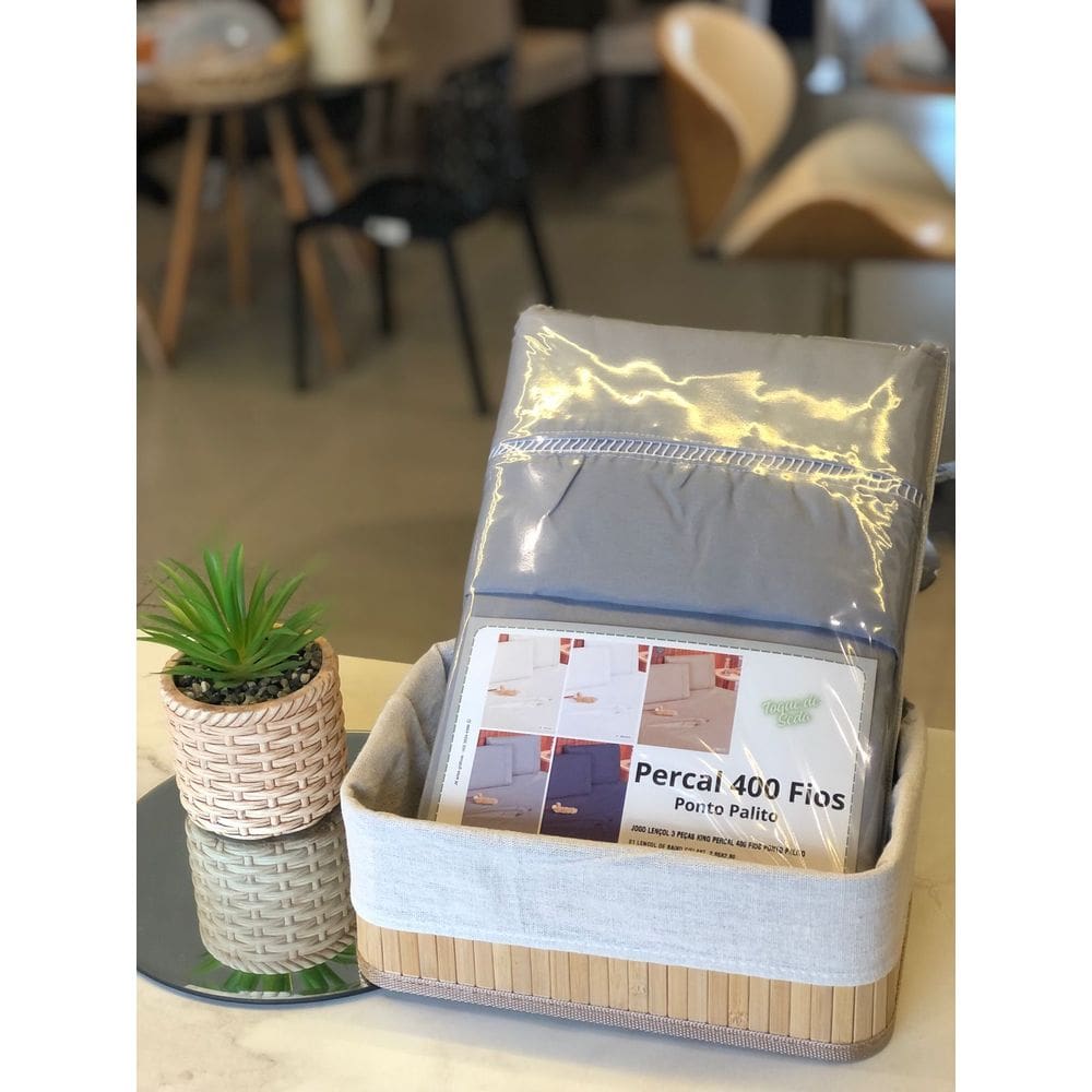 Jogo Lençol 3 Peças King Percal 400 Fios