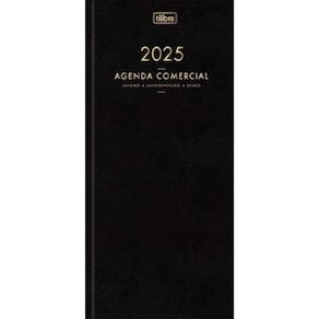Agenda Executiva Costurada Diária 12,3 x 27,5 cm Comercial 2025 Tilibra Ref 50016