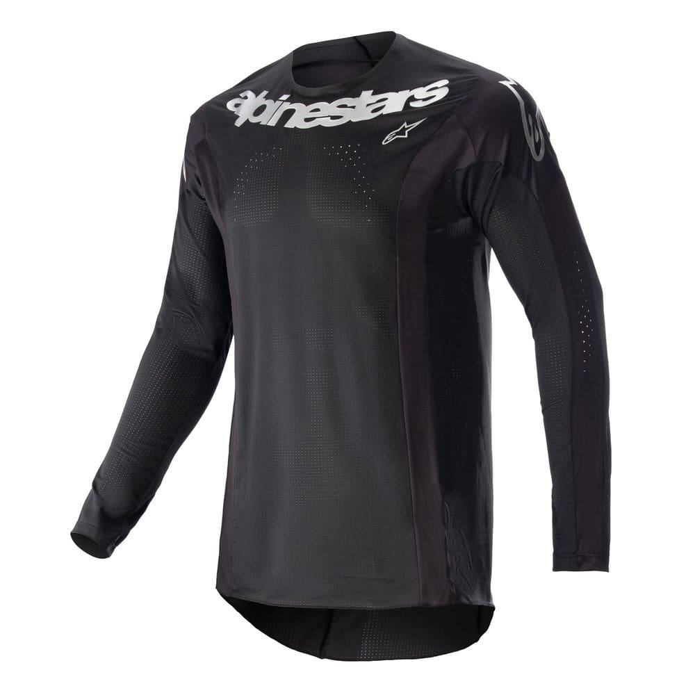 Jersey Alpinestars Techstar Arch preto/prata 2X para homens