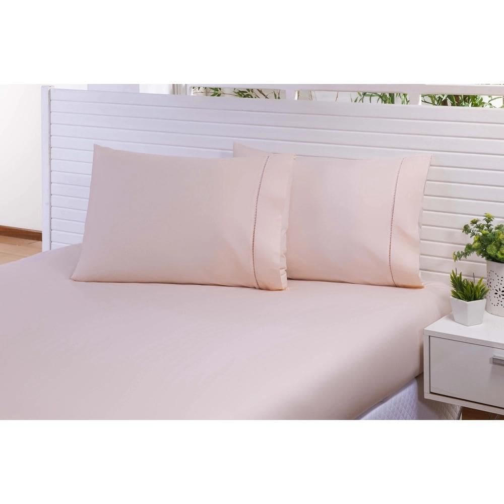 Kit 10 Fronhas 70X50Cm Percal 100% Algodo 300 Fios Ponto