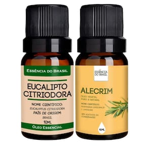 Kit Óleo Essen. Eucalipto Citriodora + Vegetal Alecrim 10ml
