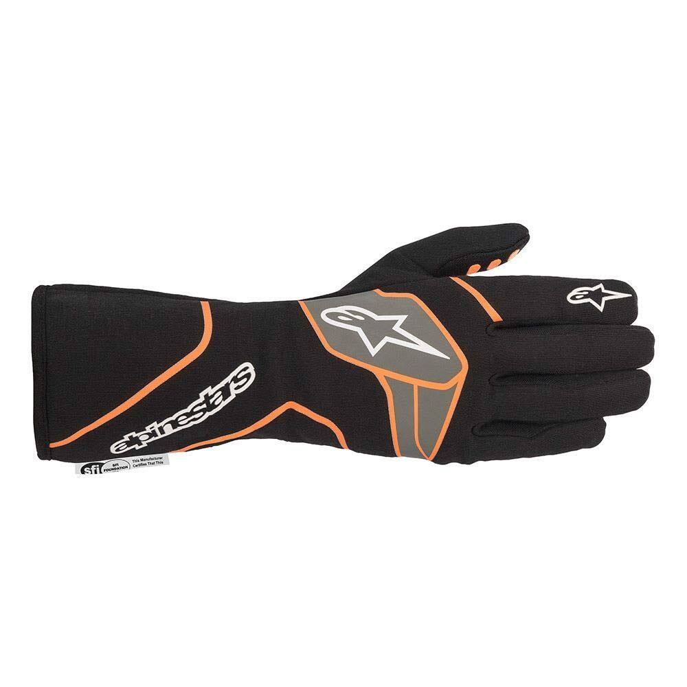 Luvas Alpinestars TECH-1 Race V2 GL SF pretas ONG Fluo 2XL