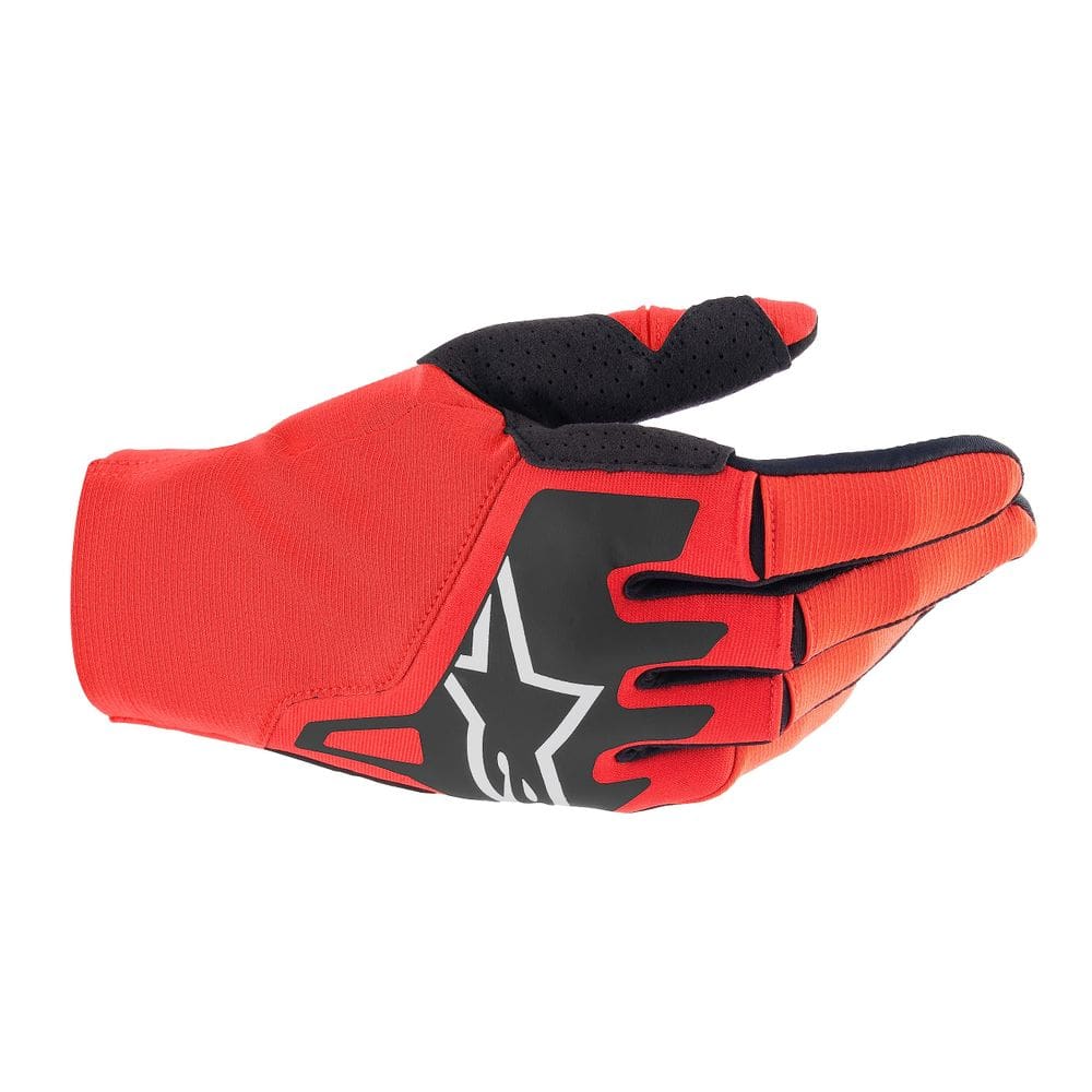 Luvas Alpinestars Techstar Mars vermelhas/pretas 2X para adultos