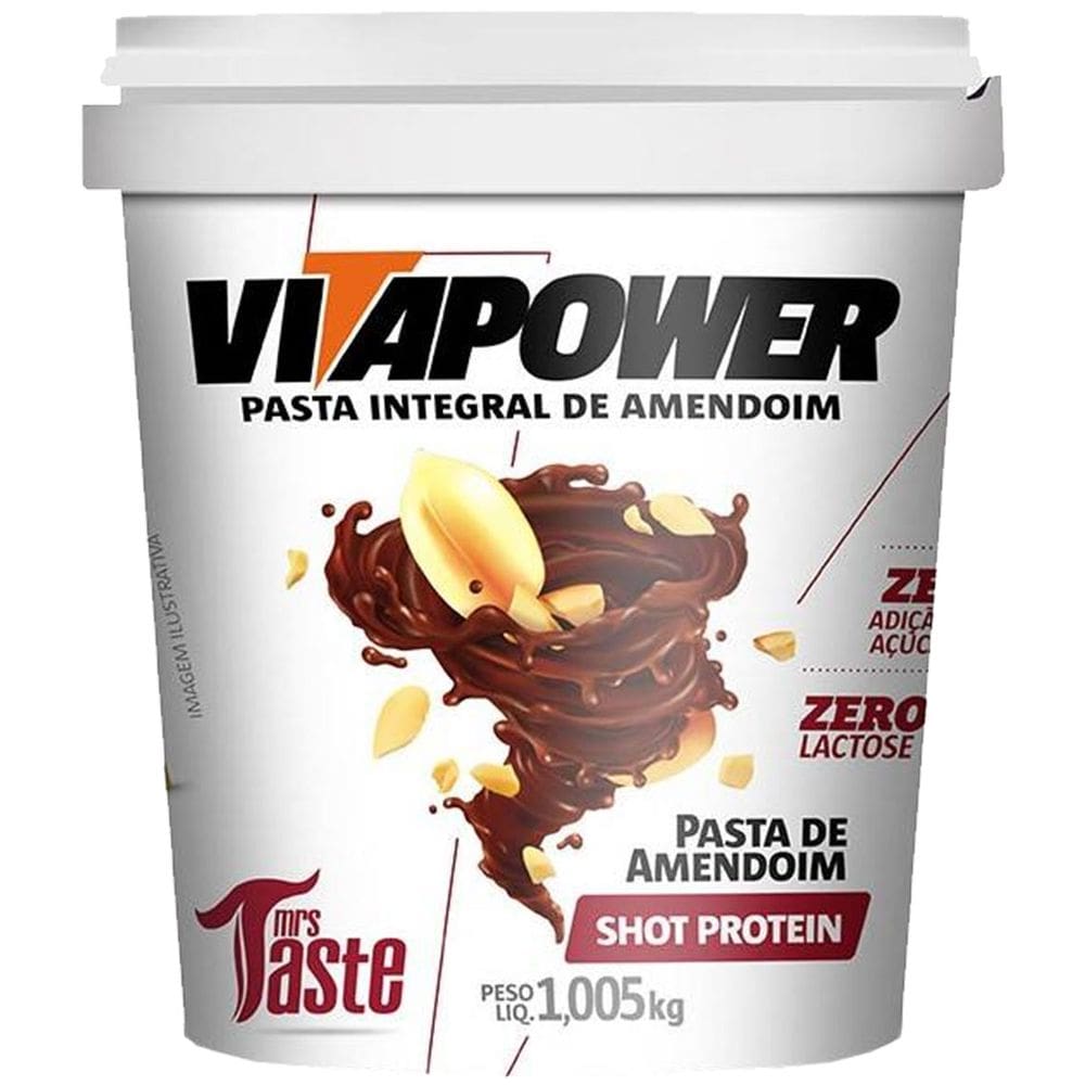 Pasta de Amendoim Vitapower 200g - Sem Aditivos e Glúten