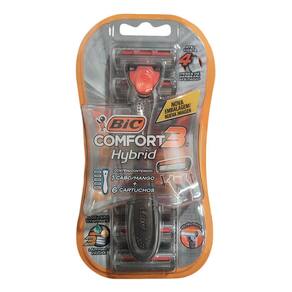 Aparelho de Barbear Bic Comfort 3 Hybrid 1 Aparelho + 6 Cartuchos