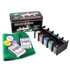 Kit Poker Profissional Em Lata 200 Fichas Texas Hold`Em Set