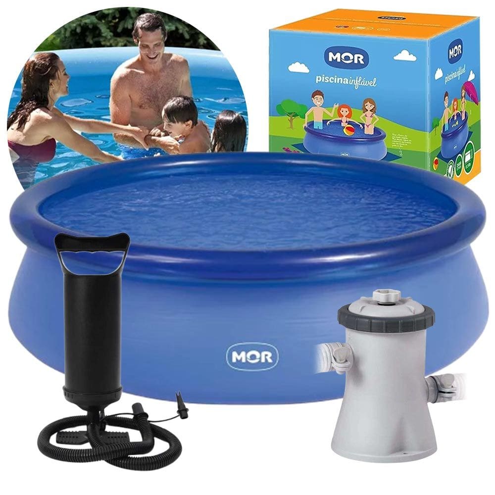 Piscina Inflável 2.400 Litros + Bomba Filtrante Mor 110v