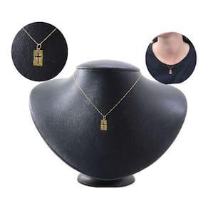 Corrente Singapura Pingente Crucifixo Cruz Ouro 18k J24597