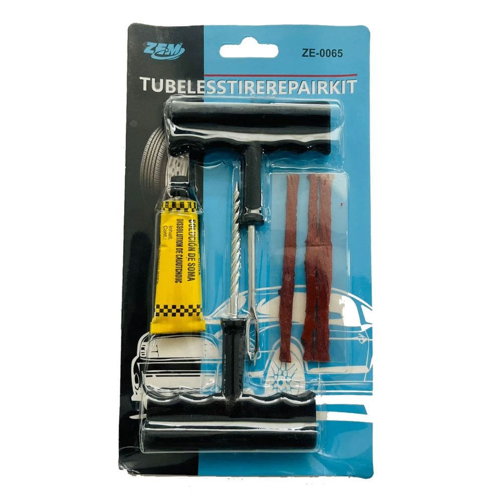Kit De Reparo Para Pneu S/ Camêra Com Aplicador Macarrão