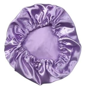 Touca Toca Cetim Seda Dormir Banho Anti Frizz - Lilás