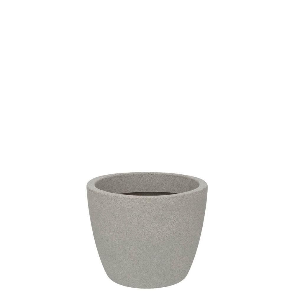 Vaso Malta Redondo Fosco 24x20cm Granito Pedra