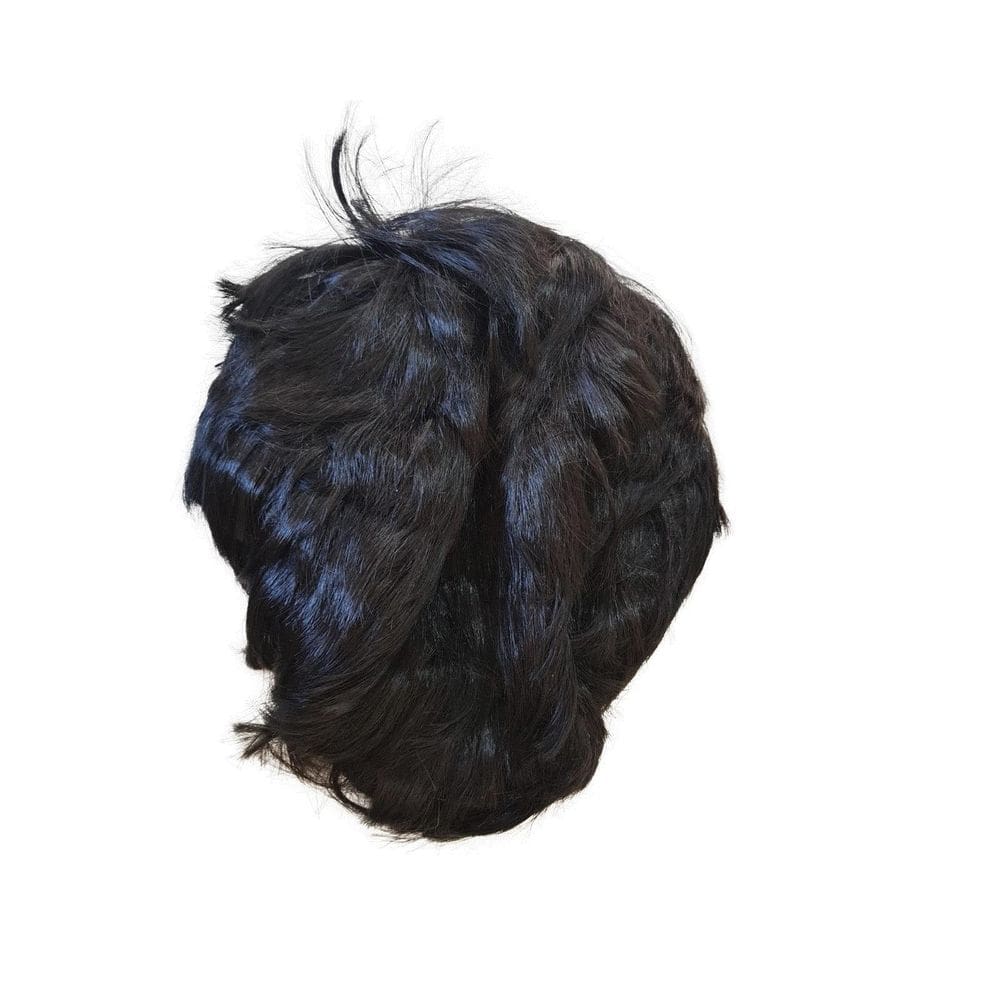 Peruca Sintética Preto Curta Feminina/ Masculina