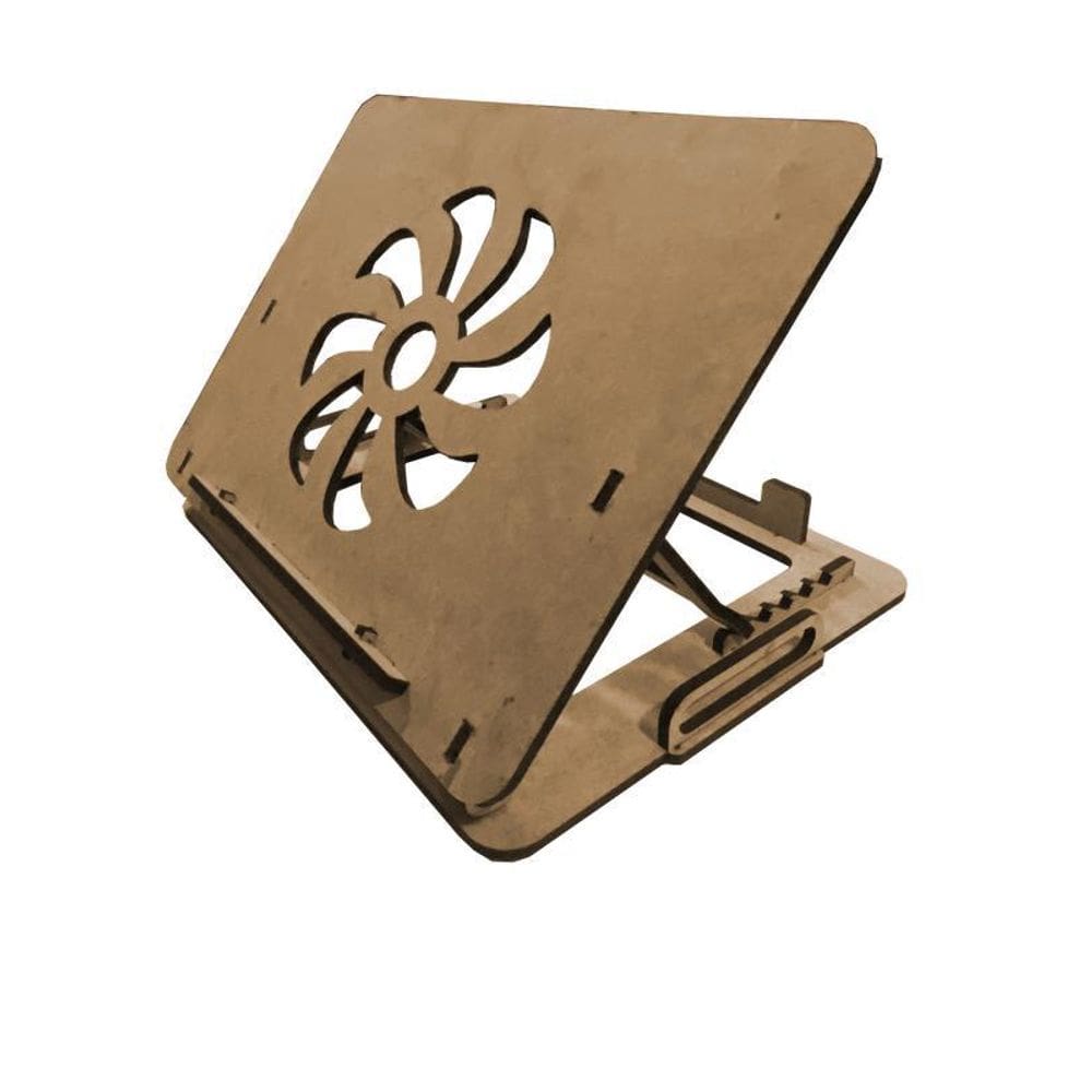 Base Suporte Notebook Dobrável Mdf Cru E Suportes De Celular