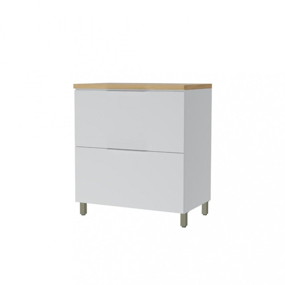 Balcão Com Tampo 100 MDF 1 Porta 1 Gaveta 80cm Marquesa Nesher