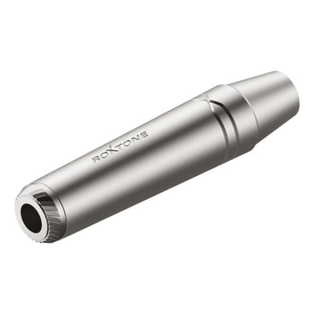 Conector P10 Fêmea Stereo RJ3FPP-NN Roxtone Prateado 7cm