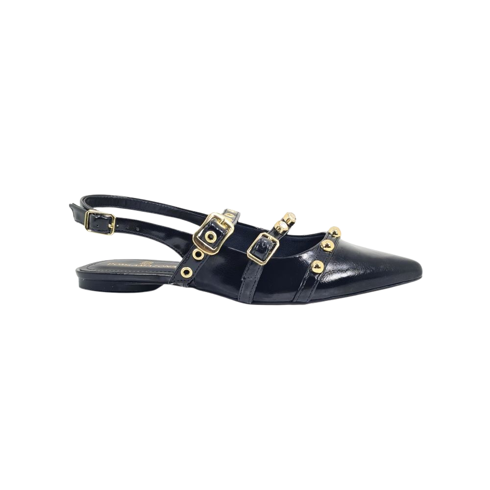 Slingback Feminino Sapatilha Rasteira Numeração Especial Fine