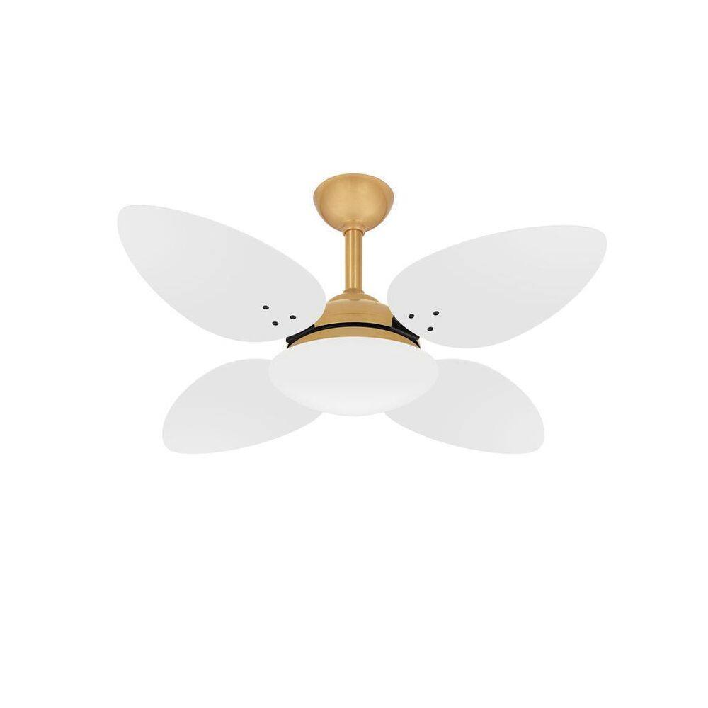 Ventilador Teto 4 Pás Mdf Branca Quarto Pétalo Ventax 220V