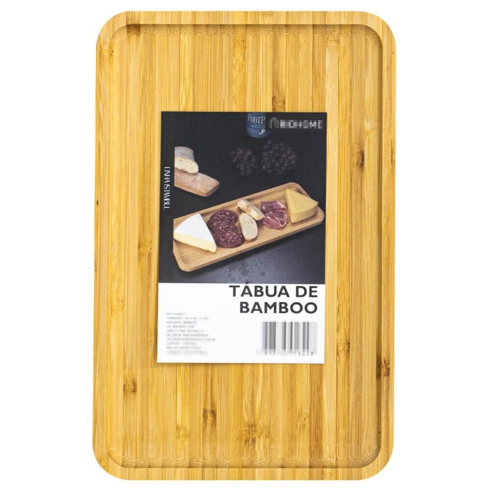Tábua de Bambu Decorativa Churrasco e Frios 28x18cm Istambul - Rio Home
