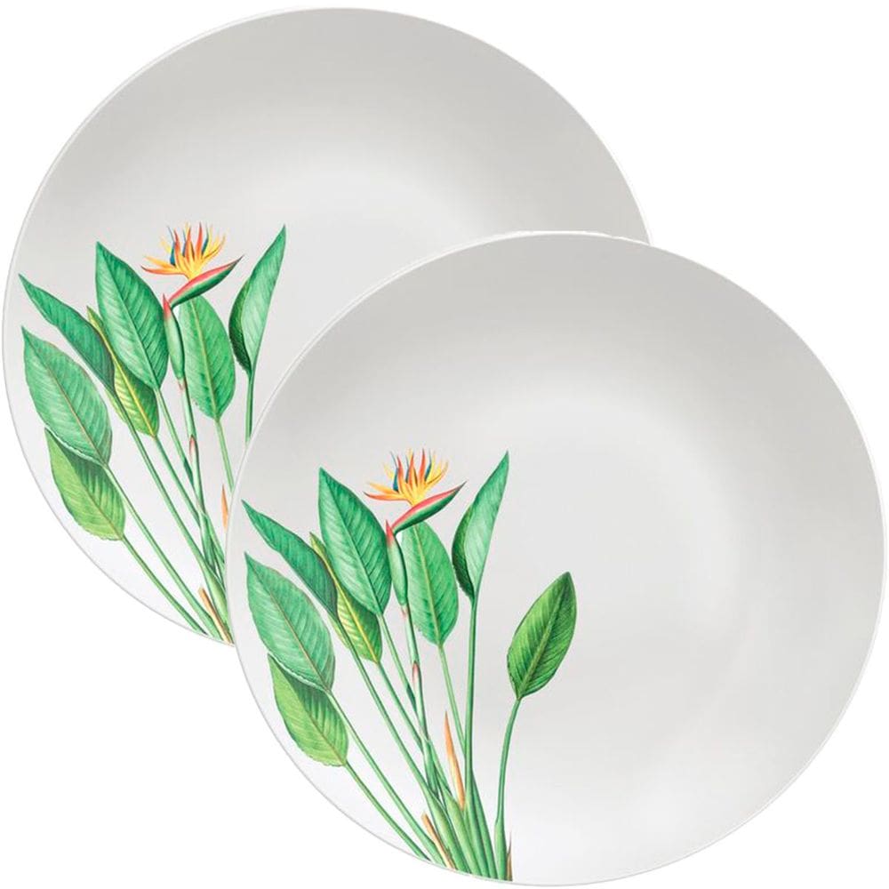 Kit Jogo De Prato Raso Jantar 6 Pessoas 6Pçs Graziela 25cm