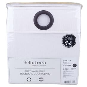 Cortina Rústica Pantex 200x160 Bella Janela Cru