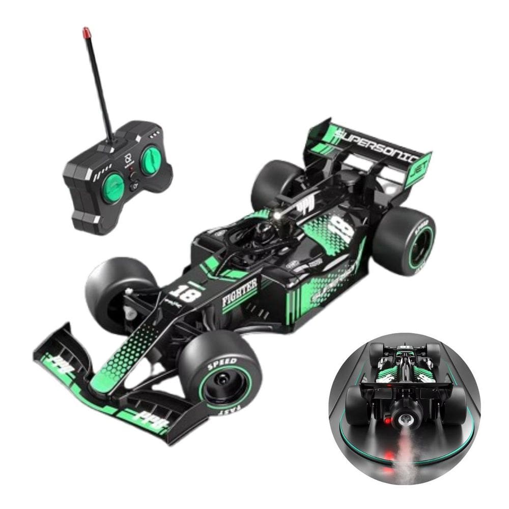 Mini Carrinho Formula 1 Controle Remoto Fumaça E Efeito Real